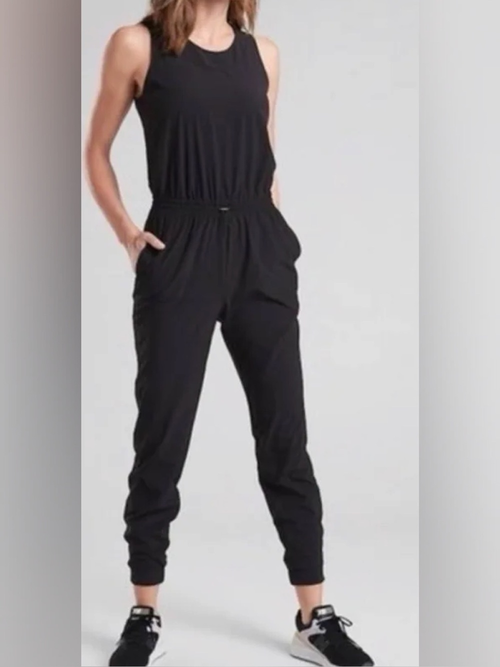 Athleta Hillside Romper Jumpsuit - Black - 14